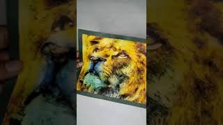 Animal art | paint | portrait  | watercolour | the lion king | deviantArt | #shorts #ytshorts