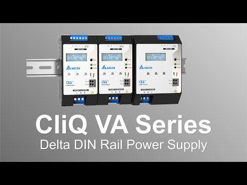 Delta Industrial DIN Rail Power Supply - CliQ VA for Smart Manufacturing