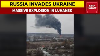 Massive Explosion In Ukraine Rebel Area Luhansk, Oil Depot Set Ablaze On Day 12 Of Russia's Invasion