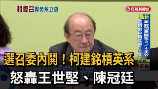 國防召委內鬨 柯建銘槓英系「怒轟王世堅、陳冠廷」－民視台語新聞