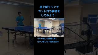 卓上型卓球マシンでカット打ち練習をしてみよう！ #卓球練習 #カットマン #カット打ち