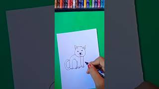 Easy Cat Drawing #shorts #viral #trending #youtubeshort #mohinisong #catdrawing #artist #cat