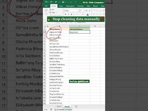 Excel new formula to clean data 🔥🔥 #excel #exceltips #exceltricks #excelformula