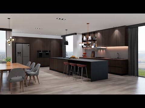 Sketchup interior design #67 Make a dining room design and render by enscape