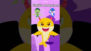 Shark Family Becomes Spooky Zombies!🧟‍♂️🎃 #shorts #education #kids