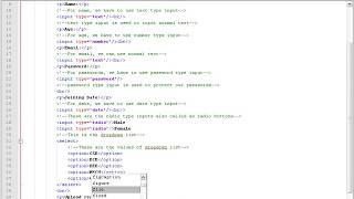 HTML PART-2 of 4 Input Types and From Creation in HTML