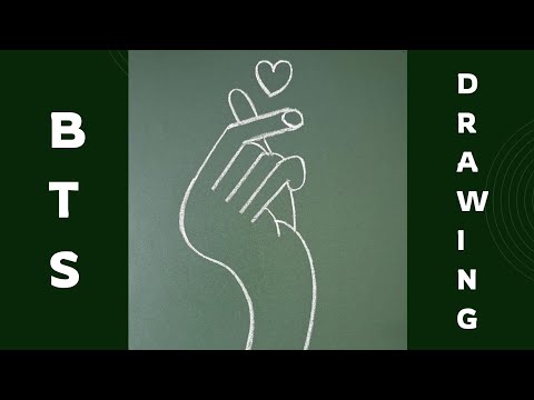 Bts hand drawing | bts heart drawing | bts army drawing | bts finger drawing |bts hand heart drawing