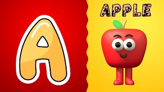 ABC song | nursery rhymes | abc phonics song for kindergarten | a for apple #kidsvideo
