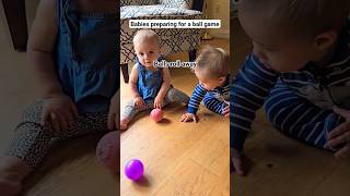 babies learning to play ball @mommyanddaddymoments #smartbaby #cutebaby #babyplaying #funnybaby