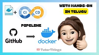 CI CD Pipeline with Docker || Push Image to Docker Hub  || Simple Hands-On Project [ Telugu ]