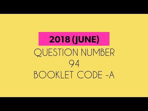 2018 june, Question number 94 in csir ugc net mathematics
