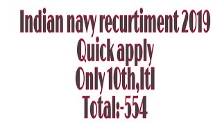 Indian navy recurtiment 2019