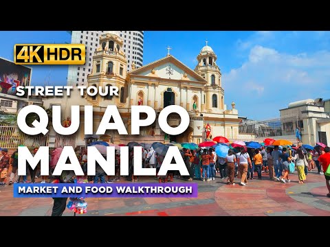 Life in Manila's BUSIEST Streets! | Crowded Tour of QUIAPO MANILA Street Food and Market 2025