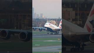 British Airways A380 takeoff from London Heathrow