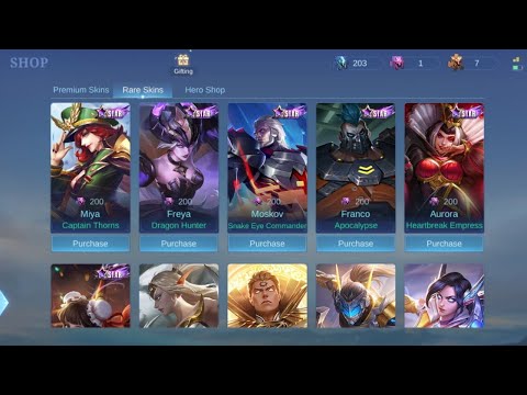PURCHASING SKIN FROM RARE FRAGMENT SHOP MLBB | 2024