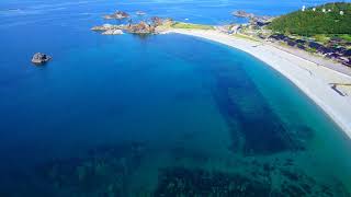4K－入崎キャンプ場の海を空撮すると海底のヒミツを発見した件！！