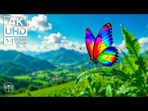 Ballet of Butterflies 4K 🦋🍀  Piano Music & Butterfly Moments in a Serene Oasis