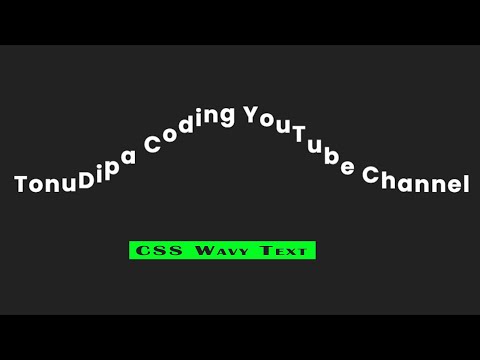 CSS Wavy Text tonudipacoding