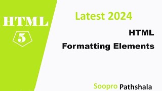 HTML Formatting elements