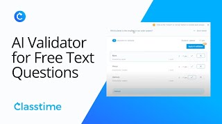 AI Validator for Free Text Questions