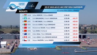 K2 Junior Men 500m - Final A / 2025 ICF Canoe-Kayak Sprint World Championships Montemor
