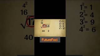 Fastest Method to calculate square root of any number#mathtricks#mathshortcut #motivation@futurefoci