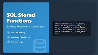 SQL Stored Functions: Beginner's Guide to Creating User-Defined Functions
