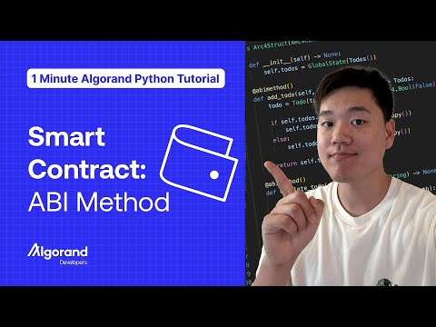 Smart Contract: ABI Method | 1 Minute Algorand Python Tutorial