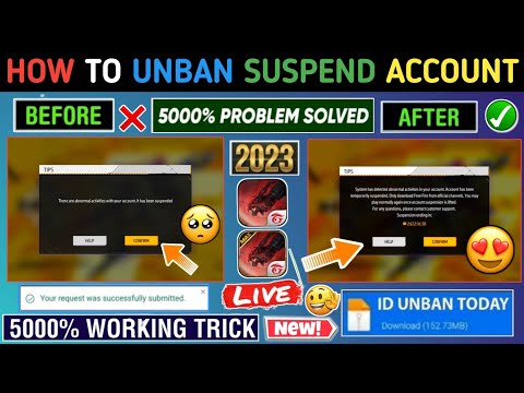FREE FIRE ID UNBAN KAISE KARE😍 | FREE FIRE ID UNBAN 2023 | FREE FIRE SUSPENDED ACCOUNT RECOVERY