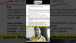 Imp programs for Icse class 10th Computer #shorts #icsecomputer