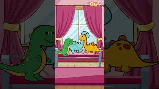 Five Little Dinosaurs Jumping On The Bed #shorts #nurseryrhymes #fivelittlemonkeys