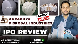 Aaradhya Disposal Industries ipo | Aaradhya Disposal ipo review | Aaradhya Disposal ipo @abhayvarn