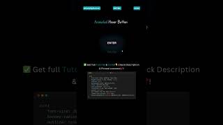 🔥 CSS Hover Button Animation – Must-Try for Web Designers #webdevelopment #coding #animation #shorts