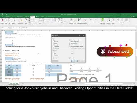 Forage Goldman Sachs Excel Skills for Business Virtual Experience | Task 1: Basic Excel Skills