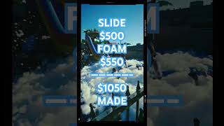 Rent a #waterslide and #foam together to make $1050 🔥🔥🔥#foamparty