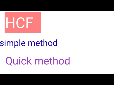 HCF division method   HCF Bhag vidhi prime factorisation method  short cut method   trick exam relat