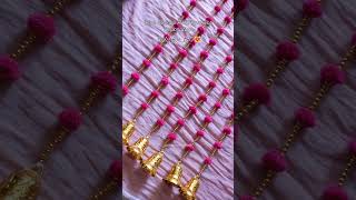 Pink string pom pom for decoration. #meeshohaul #meeshofindunder200 #walldecorationideas #pujadecor