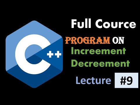 Increement &Decreement Operator Program//CPP Full Course//#lecture9//#programming#coding