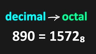Convert decimal to octal EASY!