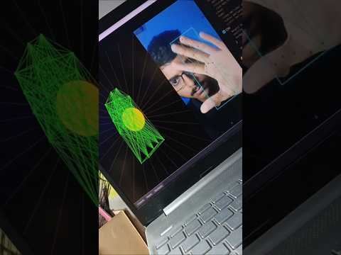 Nuclear controller  - Hand gesture controlled model with #OpenCV #html #css #js #coding #shorts