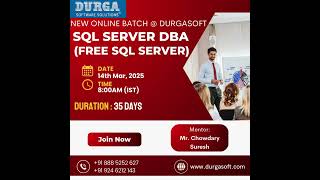 🔥 SQL Server DBA Training | Free SQL Server Course | New Online Batch @ Durgasoft 🚀