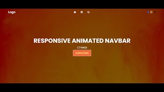 How to make a Responsive Animated Navbar By Html, Css and JavaScript design #1