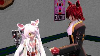 [MMD FNAF] [Mangle/Foxy] Pocky Game