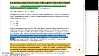 1.3 Formulating Abstractions with Higher Order Procedures