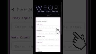 Writing essays made easy with Weopi.com AI forms – no more hassles, just a click away.✨#website