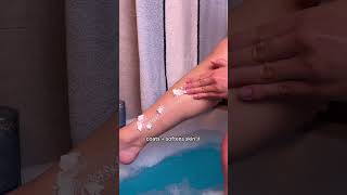 LUXURY LEG SHAVE ROUTINE #shortsvideo #oddlysatisfying #skincare #shaveroutine #selfcare #bath