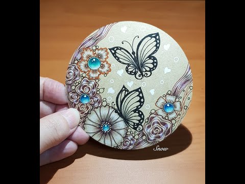畫蝶!化蝶!禪繞圖樣變蝴蝶!Zentangle gem!