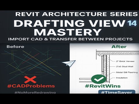 Revit Architecture Series #14 – Drafting View Workflow CAD Import & Cross Project Transfers