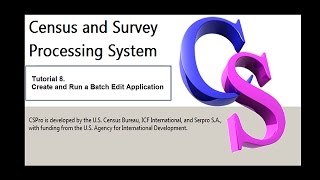 CSPro: Create and Run a Batch Edit Application