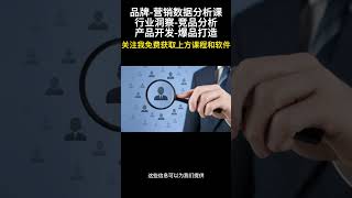 品牌 营销数据分析课，行业洞察 竞品分析 产品开发 爆品打造